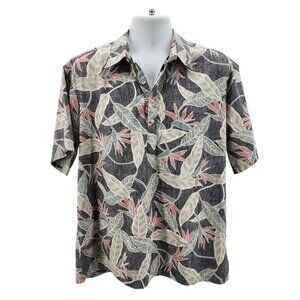 Vintage Cooke Street Honolulu Mens XL Hawaiian Shirt Reverse Print Tropical